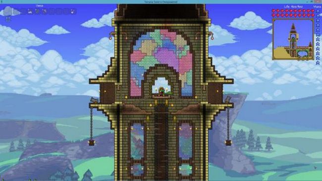 Peserta berpengalaman dari proyek Terraria membangun rumah besar sekaligus, sementara satu pemain mungkin memiliki beberapa karakter dan, karenanya, tempat tinggal